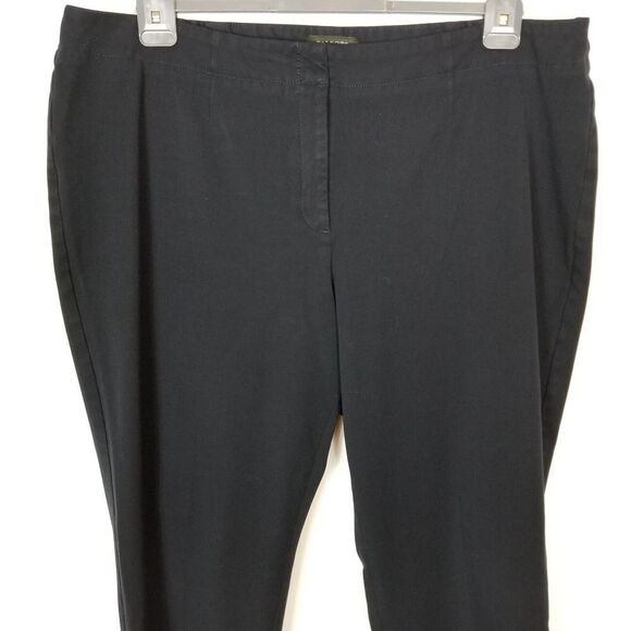 Talbot's Women Plus Heritage Elastic Waist Pants Size 24W Black Ankle - Picture 2 of 9